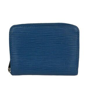 Louis Vuitton Coin Case Epi Blue Jean Leather Cowhide